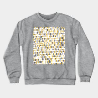 Grey and Mustard Yellow Lines and Stripes Crewneck Sweatshirt